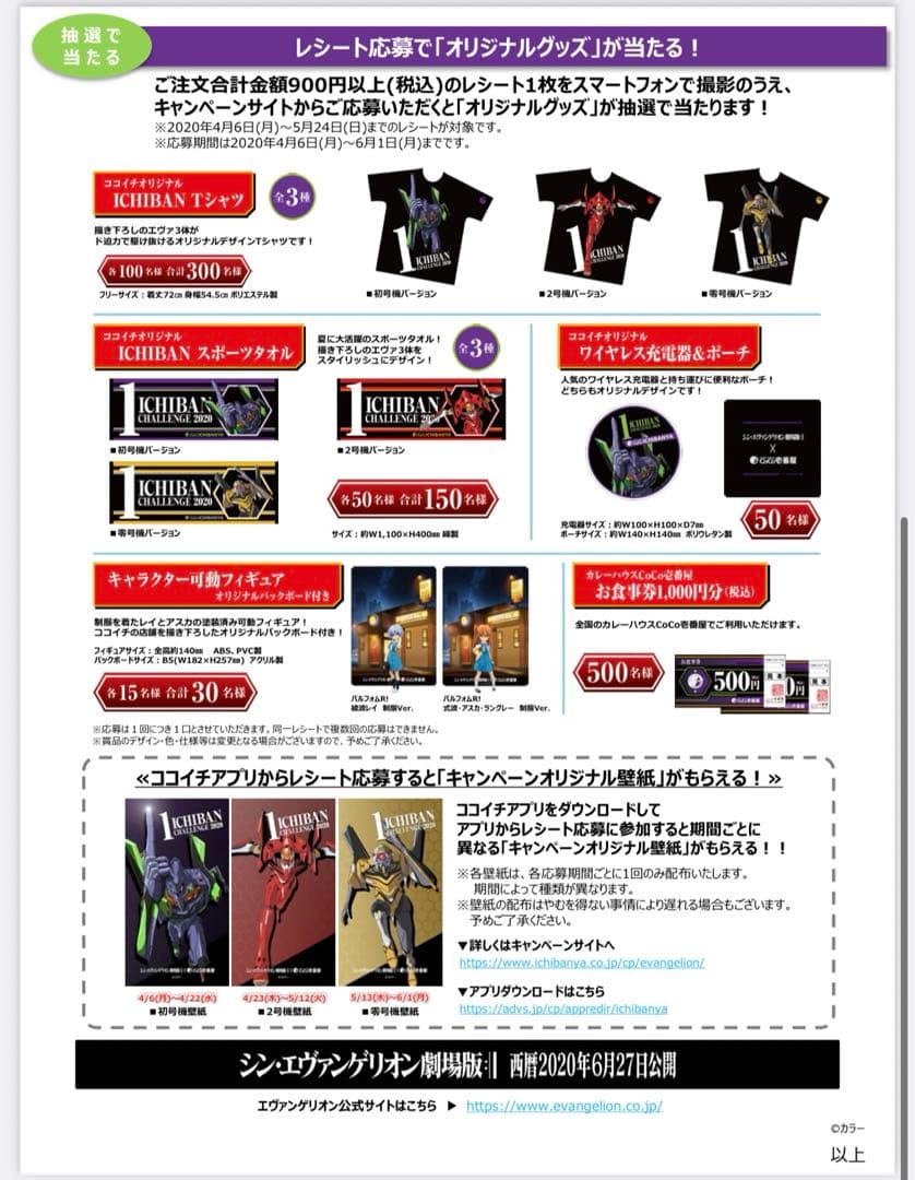 【新品未開封】エヴァンゲリオン×ココイチ　スポーツタオル〈50枚限定〉