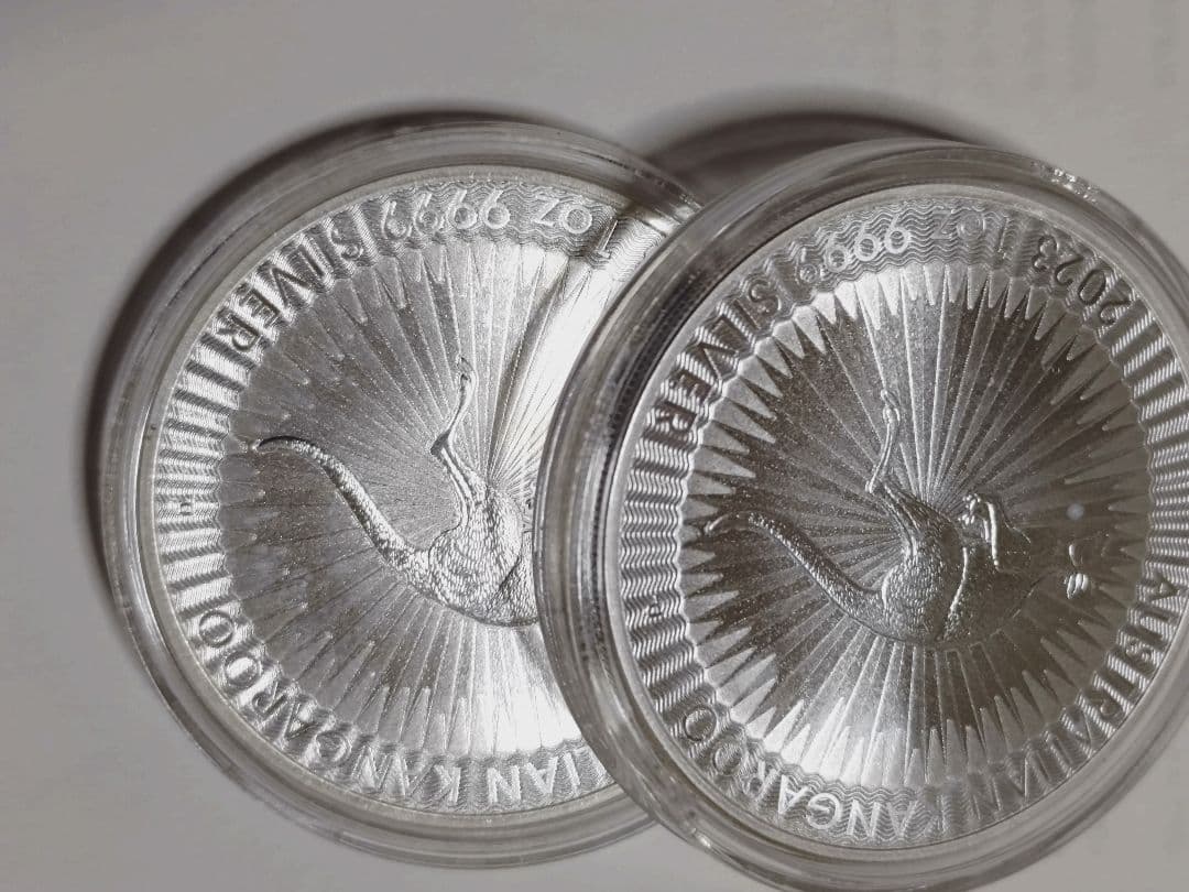 2023オーストラリア・カンガルー1オンス銀貨2枚セットケース付き