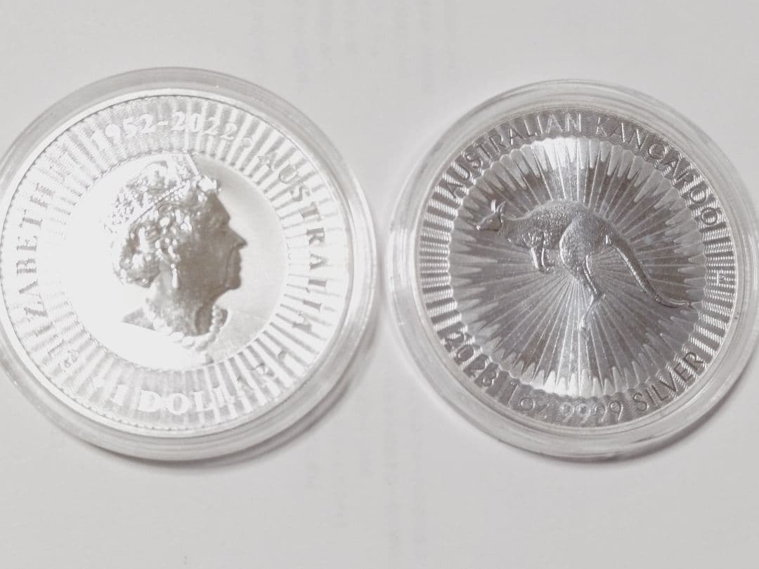 2023オーストラリア・カンガルー1オンス銀貨2枚セットケース付き