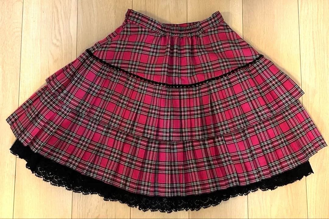 【新品未使用】BABY,THE STARS ピンク チェック スカート