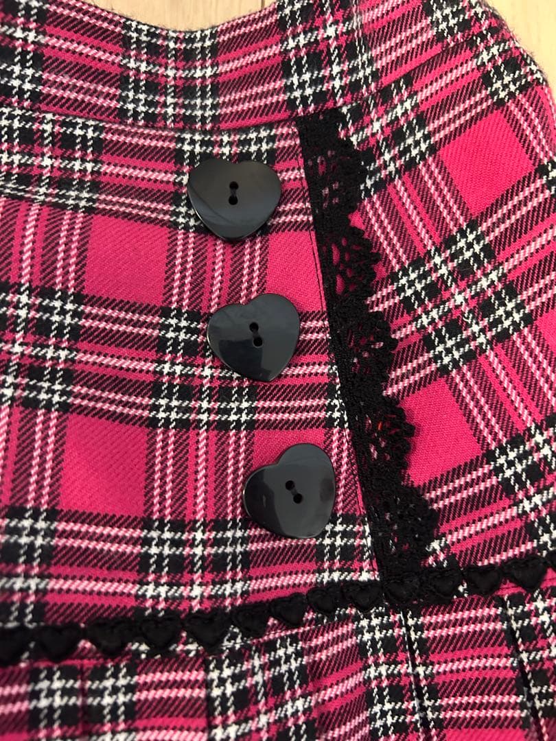 【新品未使用】BABY,THE STARS ピンク チェック スカート