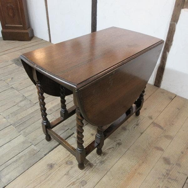 イギリス アンティーク 家具 ゲートレッグテーブル ツイスト 英国 6156e