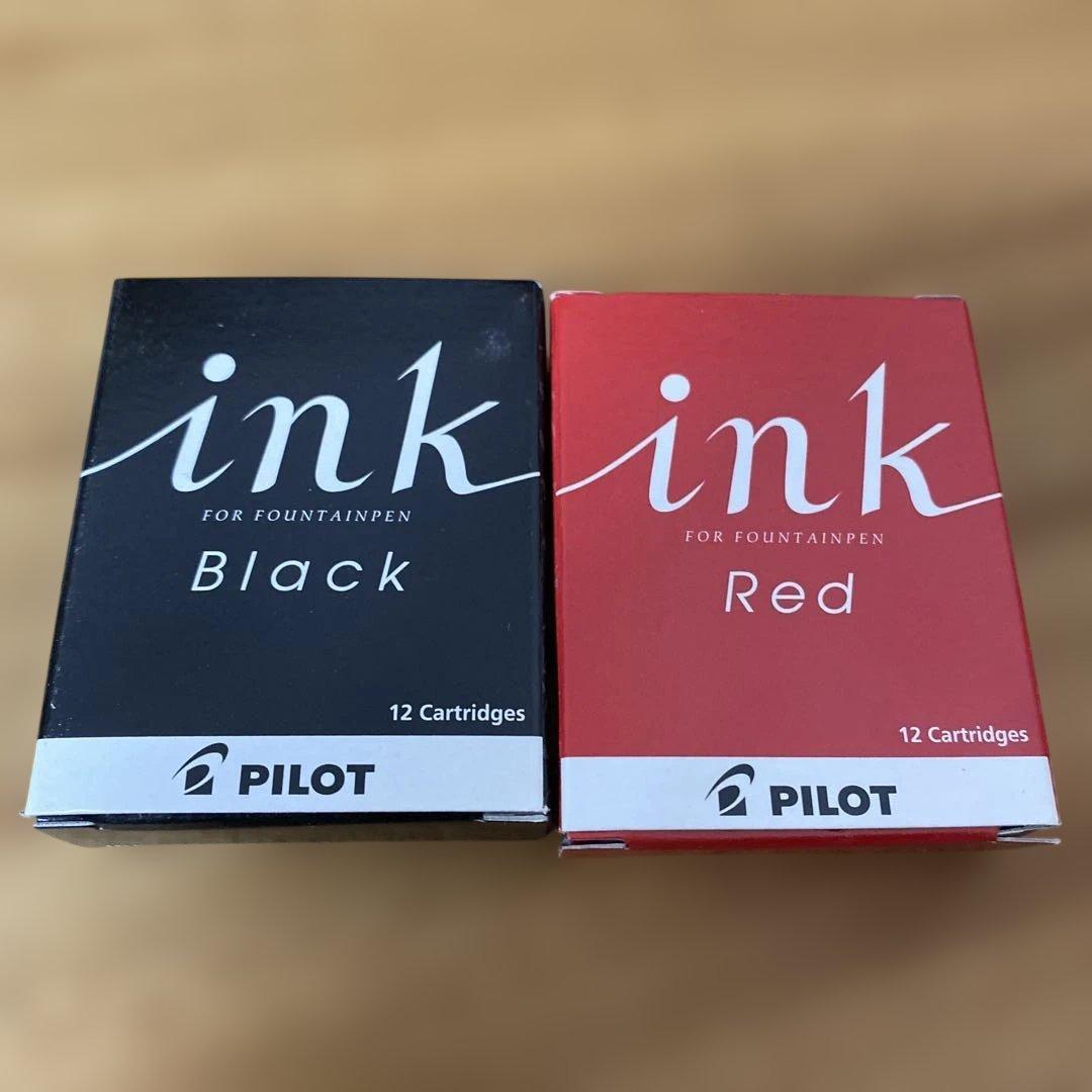 Pilot 万年筆 キャップレス　18k ブラック&レッド　付属品付