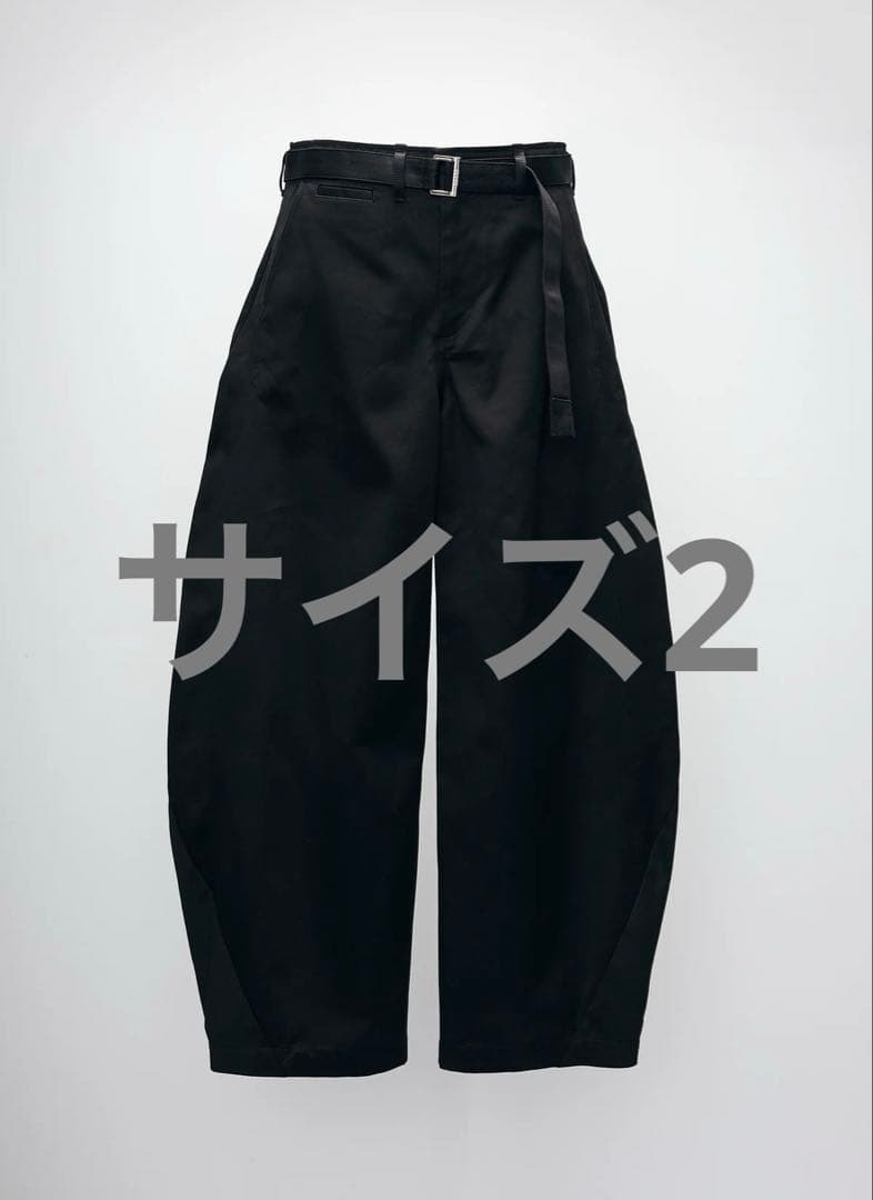 sacai 26ss Cotton Chino Pants 黒 サイズ2 チノ