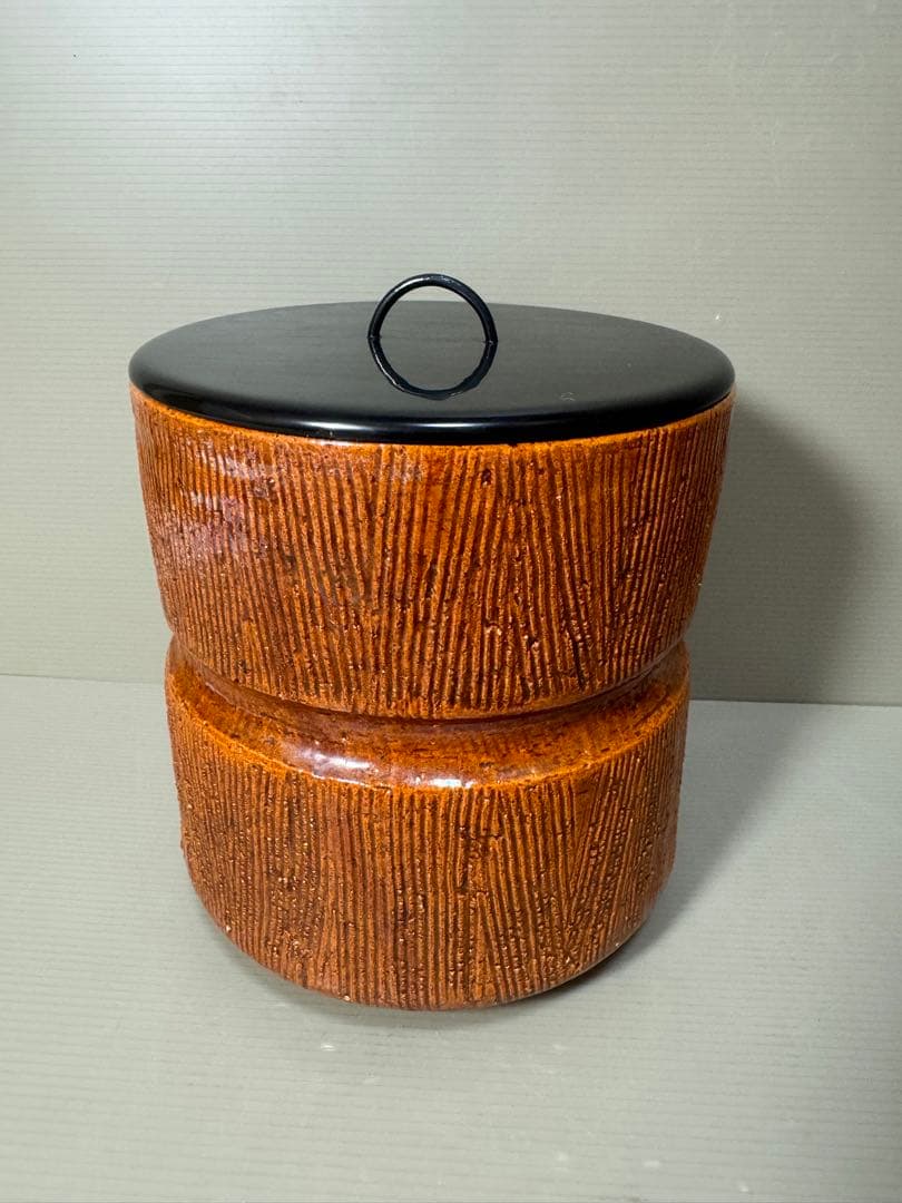 2168 大樋焼　中村定甫造　水指　共箱　茶道具