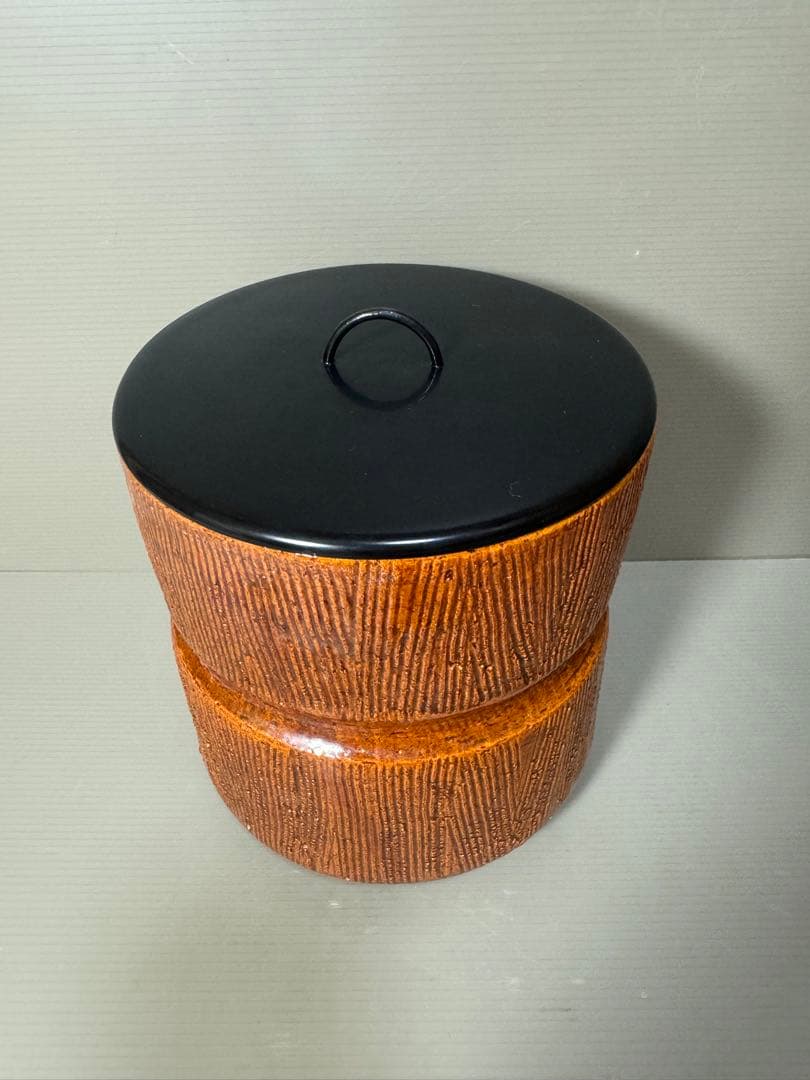 2168 大樋焼　中村定甫造　水指　共箱　茶道具