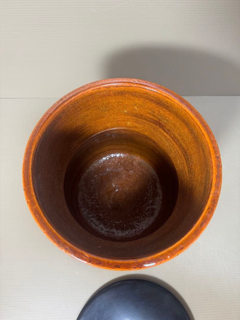 2168 大樋焼　中村定甫造　水指　共箱　茶道具