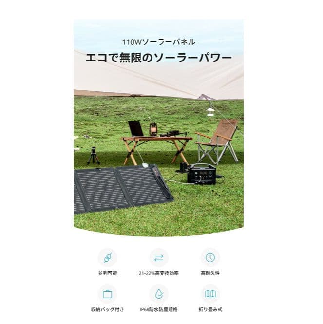 EcoFlow 折りたたみ式ソーラーパネル