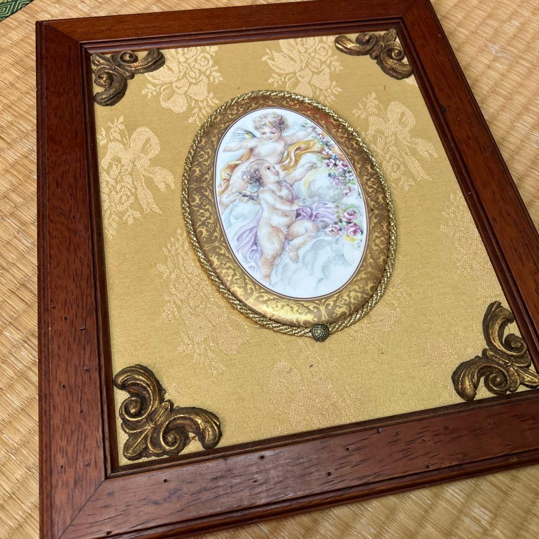 アンティーク調天使額