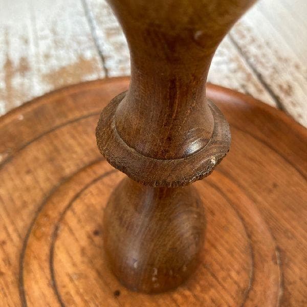 50s ヴィンテージ*古いウッド キャンドルスタンド*木製 無垢材 燭台*蝋燭台