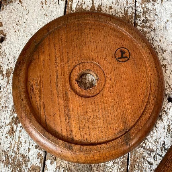 50s ヴィンテージ*古いウッド キャンドルスタンド*木製 無垢材 燭台*蝋燭台