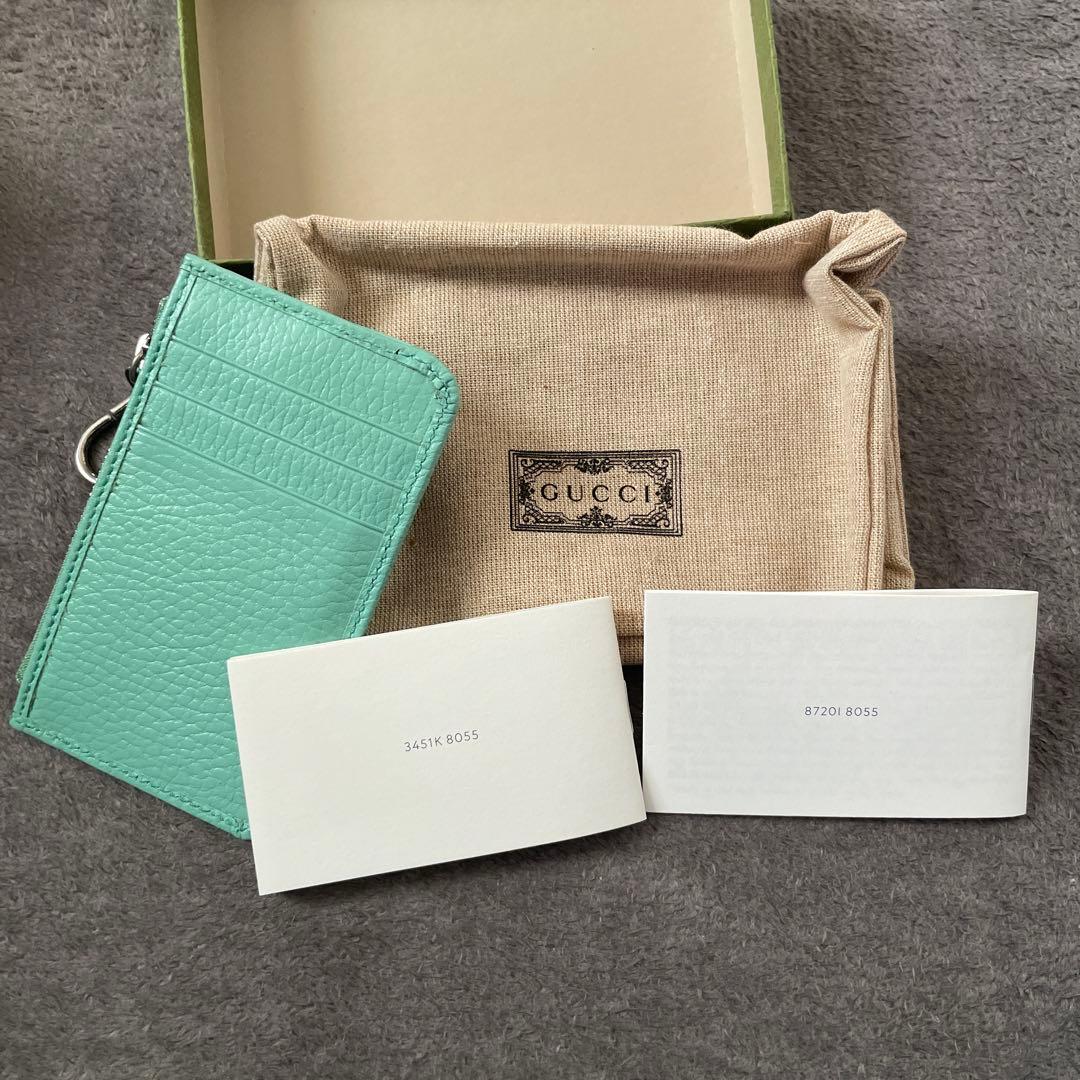 の*み様 GUCCI ミント レザー キーケース