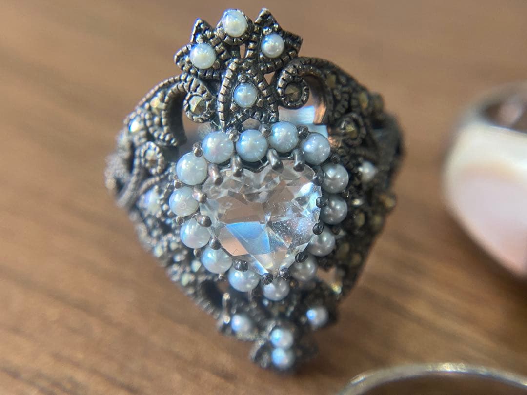 ボヘミアン　ターコイズ　シルバーリング　5点セット