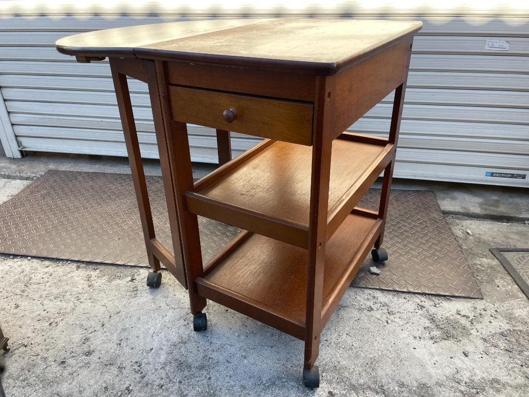 ★ 昭和レトロ 古家具 バタフライワゴン キッチンワゴン テーブルワゴン