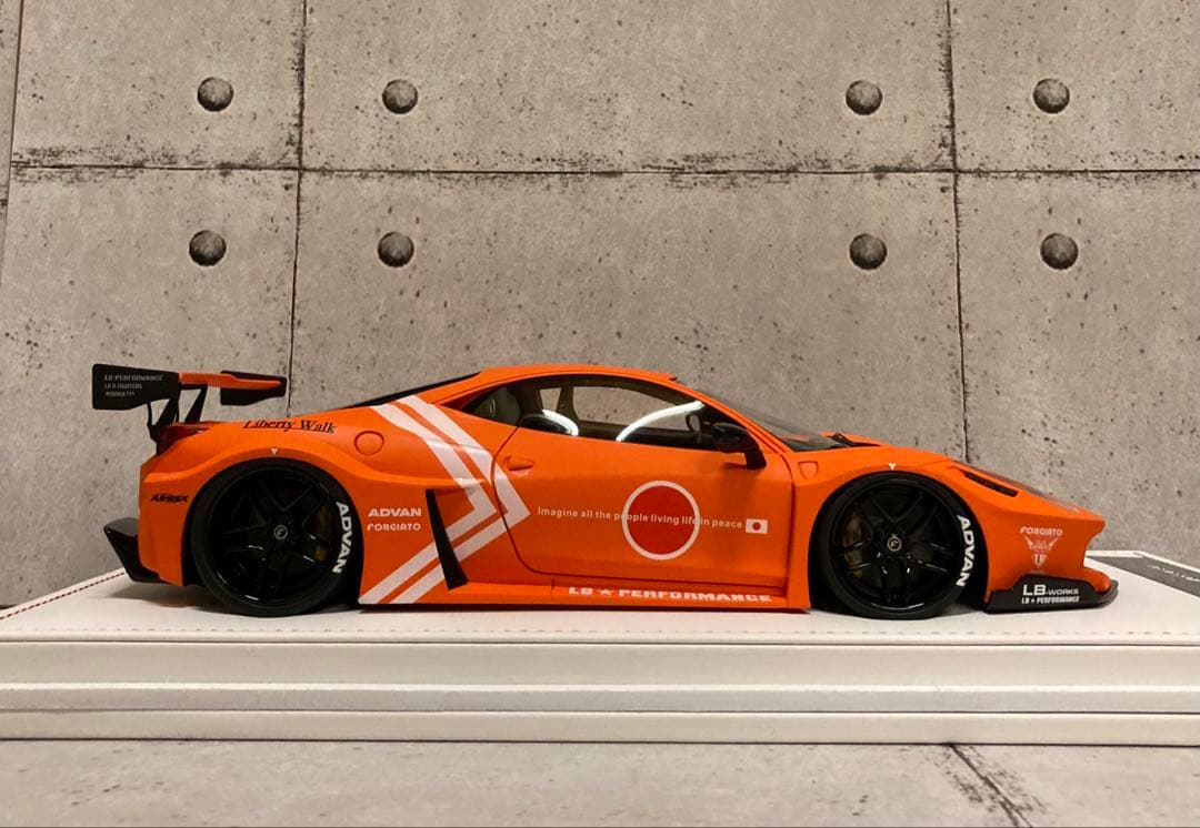 【限定66台】LBWK 1/18 フェラーリ458 マットオレンジ　新品