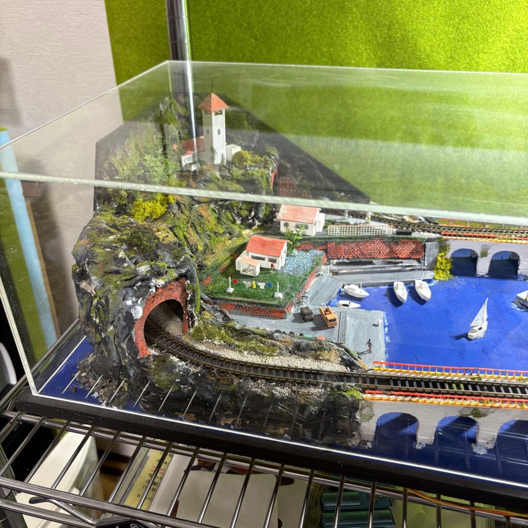 値下げ！　Nゲージ鉄道模型ジオラマ　港の風景