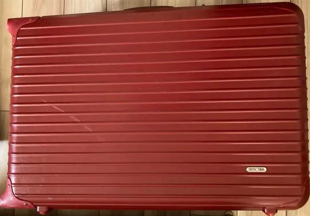 検討RIMOWA レッド ストライプ キャリーケース2輪約70L廃盤軽い男女兼用