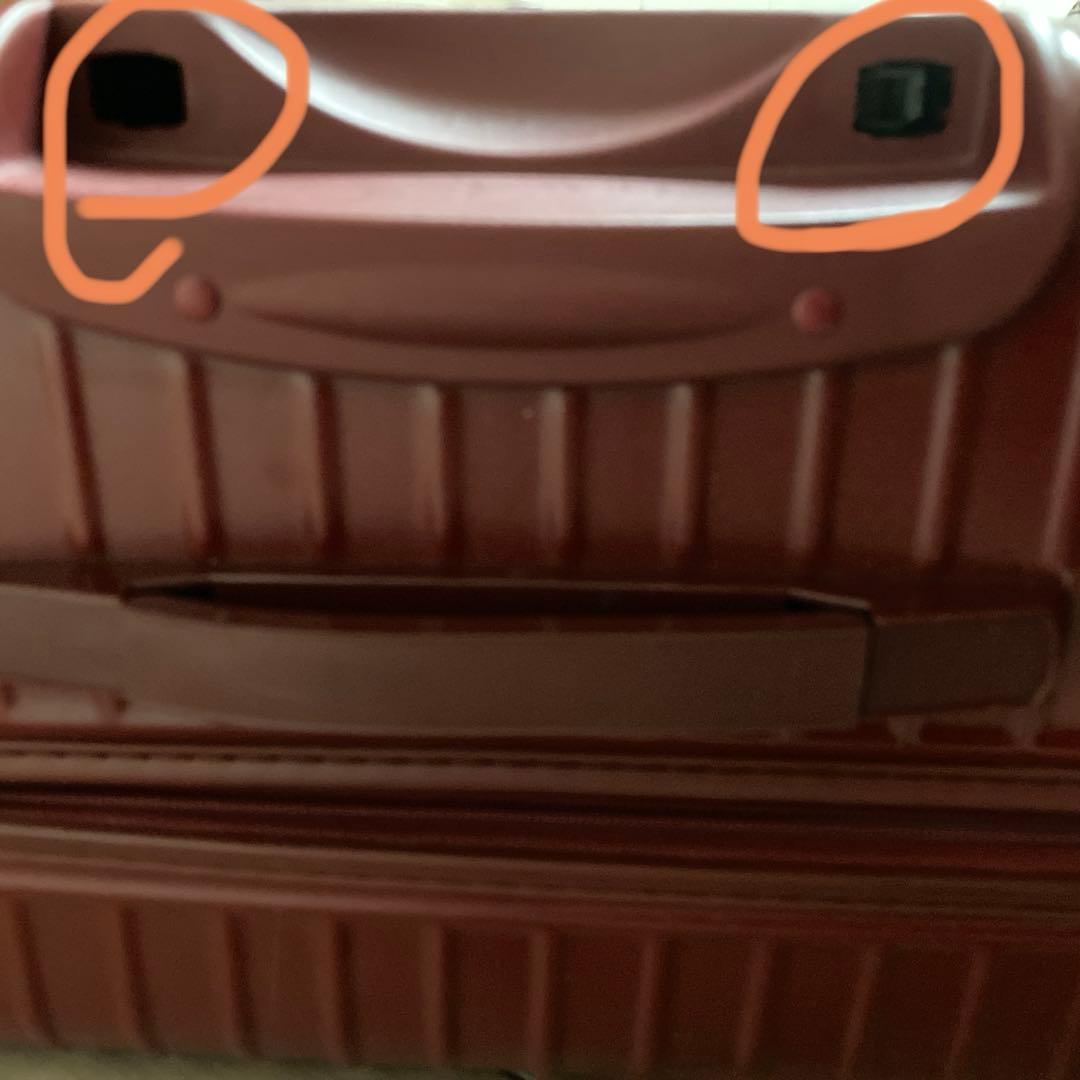 検討RIMOWA レッド ストライプ キャリーケース2輪約70L廃盤軽い男女兼用