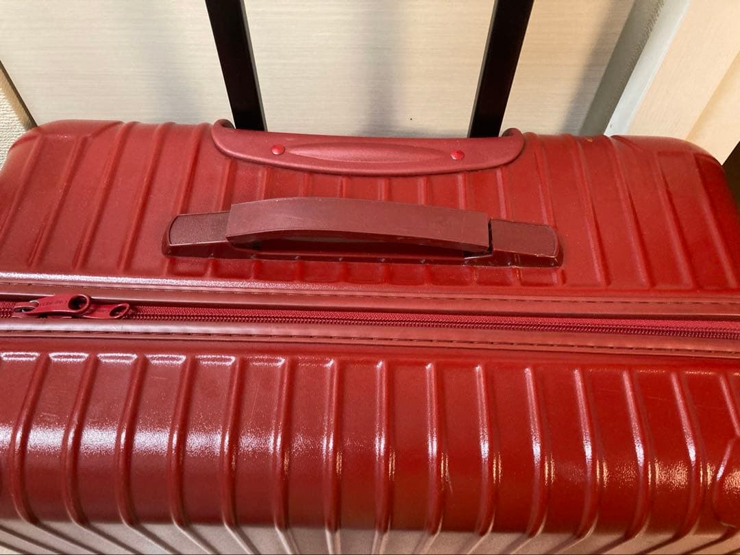 検討RIMOWA レッド ストライプ キャリーケース2輪約70L廃盤軽い男女兼用