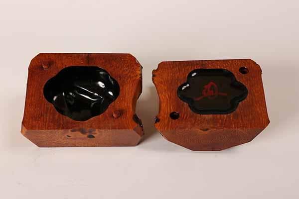 根竹香合　花押し　大徳寺芳春院三重野荊山　【茶道具