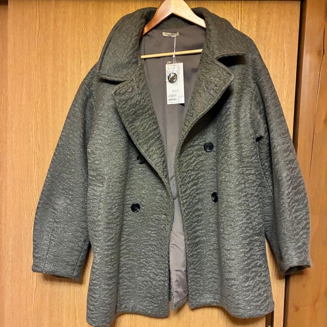 【タグ付き未使用】mystic シャギーミドルコート 2