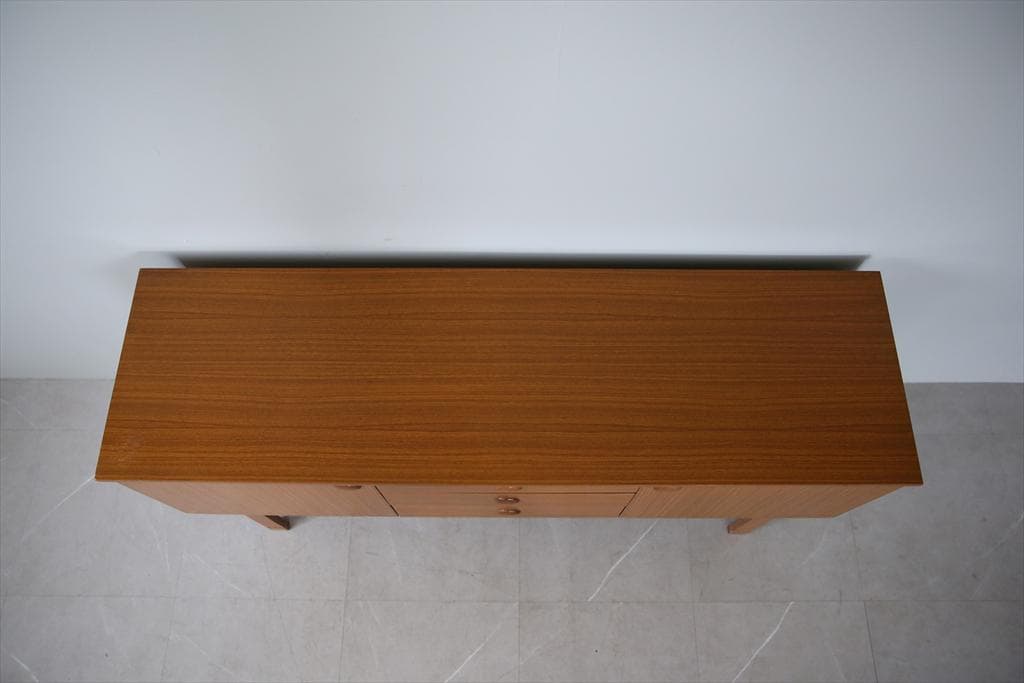 英国アンティークSCHREiBER製サイドボード/木製机テレビ台(91-90)