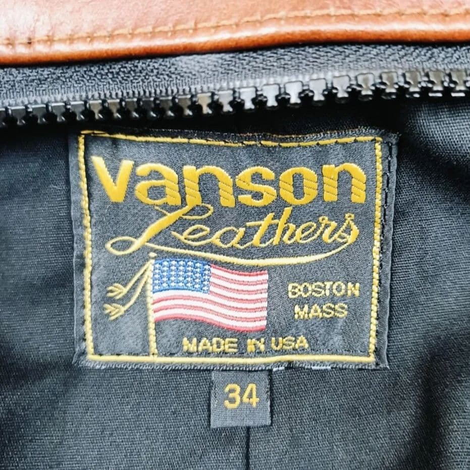 VANSON Bオクタゴン シングルライダース 34 ライナー 19599P16