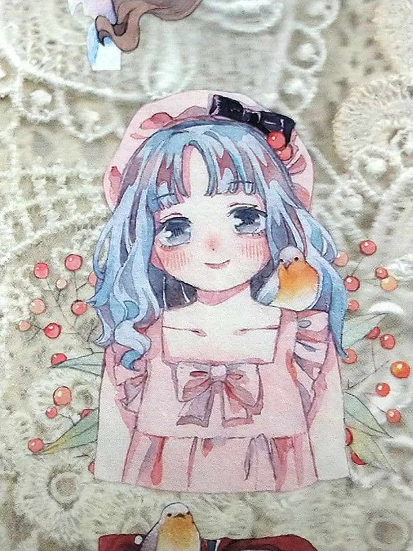 J244＃知更少女永不拖稿(PET)柚木社切り売り海外人物マステ女の子