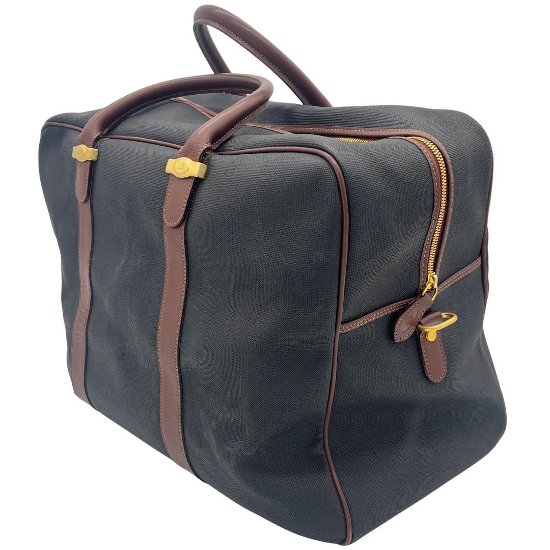 ダンヒル ボストンバッグ キャンバス レザー 大容量