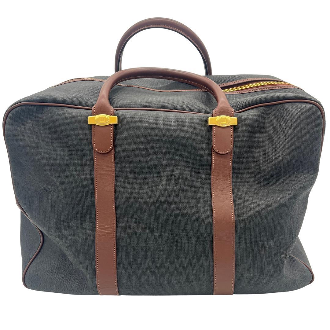 ダンヒル ボストンバッグ キャンバス レザー 大容量