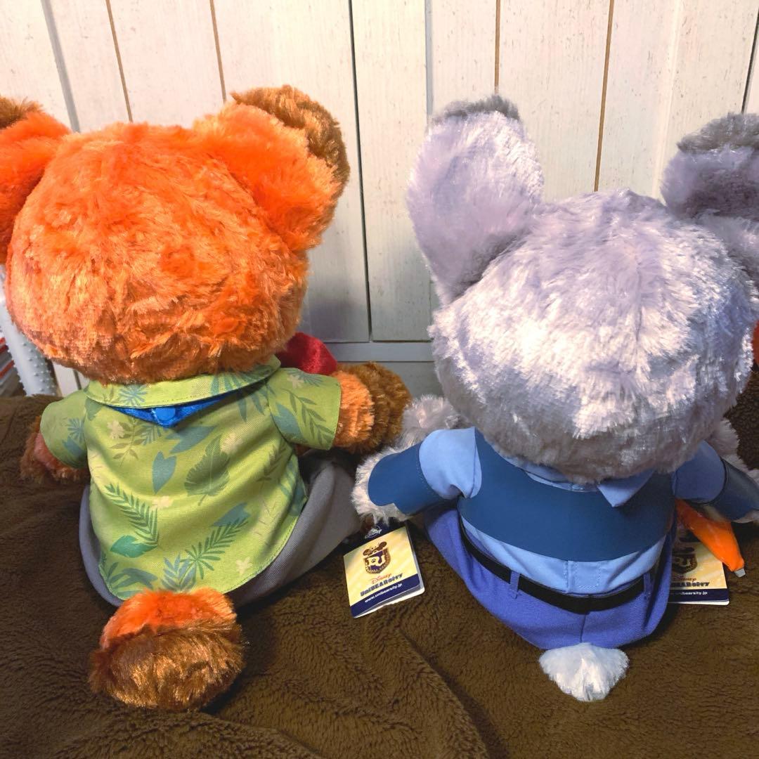 ディズニーストア　ユニベアシティ　ズートピア　ニック　ジュディ　ぬいぐるみ
