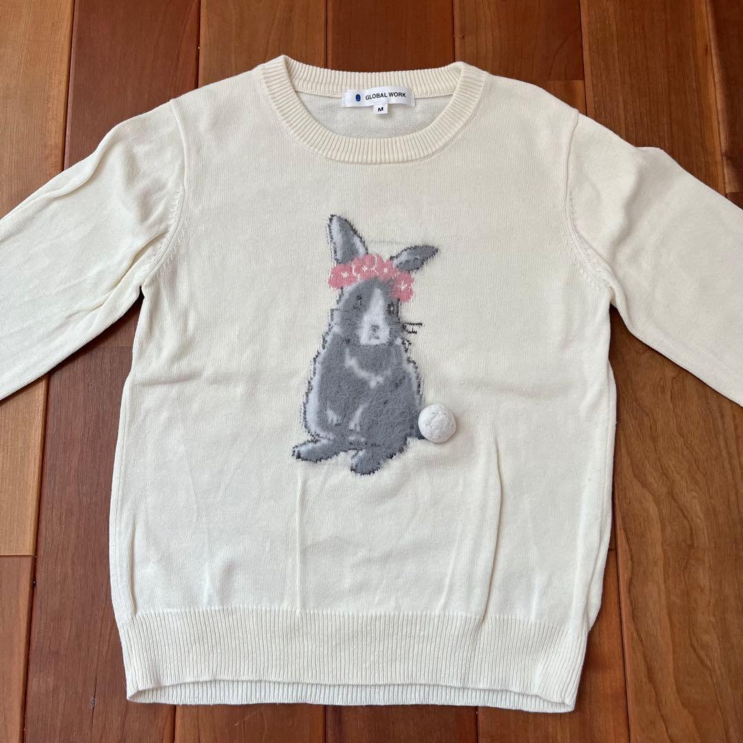 メゾピアノ うさぎ トレーナー キュロット ニット 110 120 5点