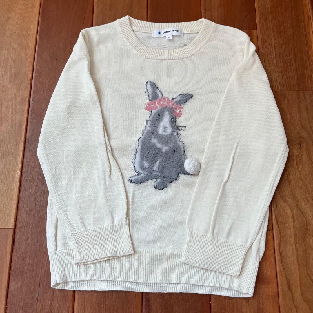メゾピアノ うさぎ トレーナー キュロット ニット 110 120 5点