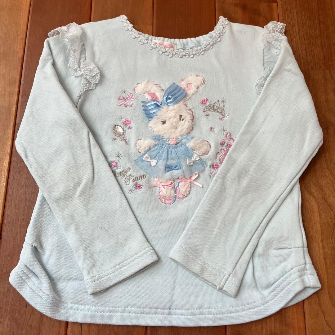 メゾピアノ うさぎ トレーナー キュロット ニット 110 120 5点