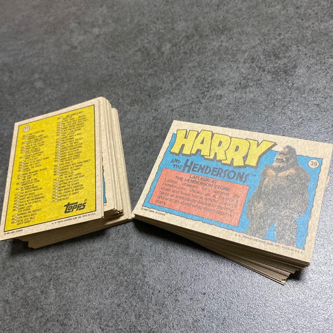 超レア！　1987 TOPPS ハリーとヘンダーソン一家　トレーディングカード