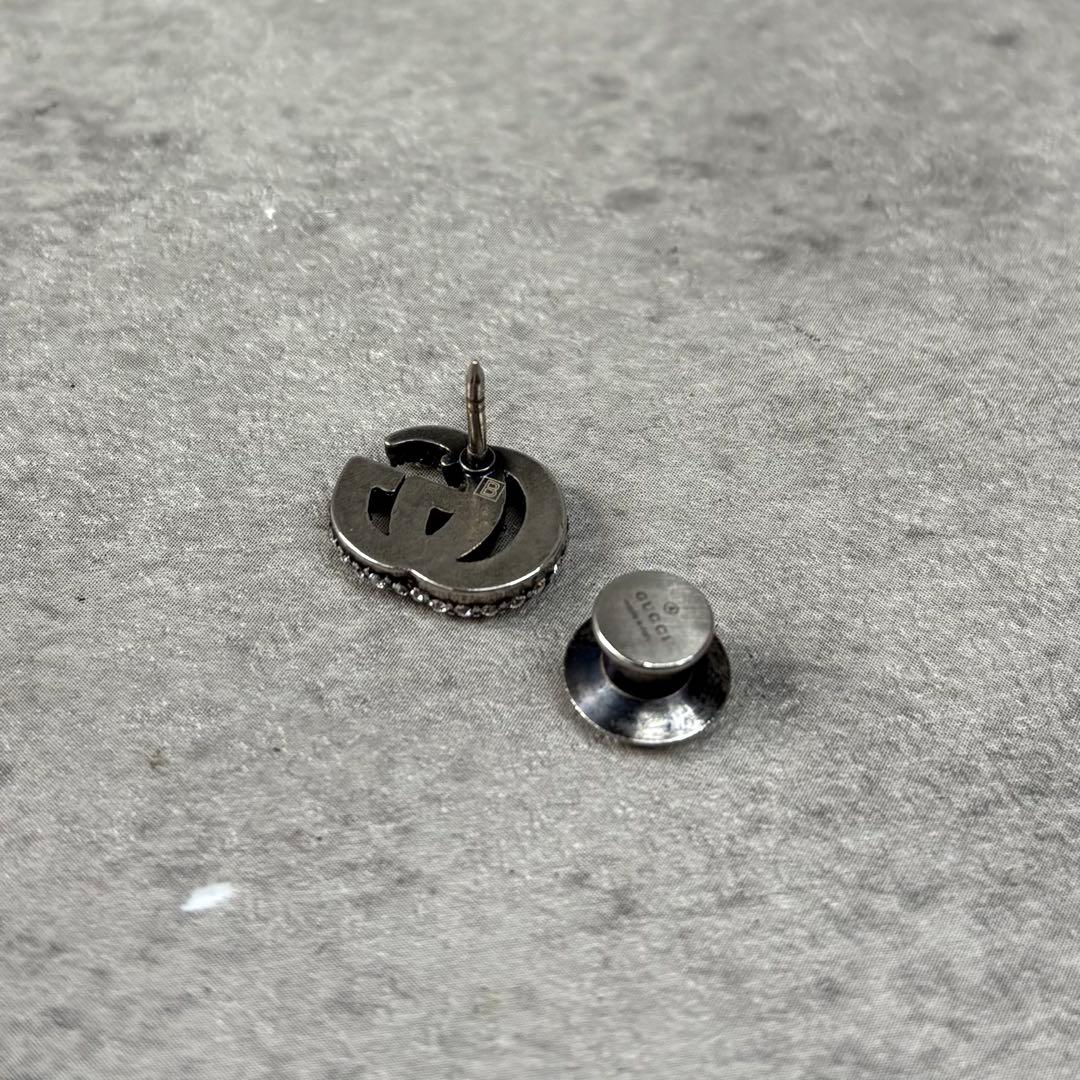 極美品！GUCCI グッチ　クリスタル ダブルG ブローチ