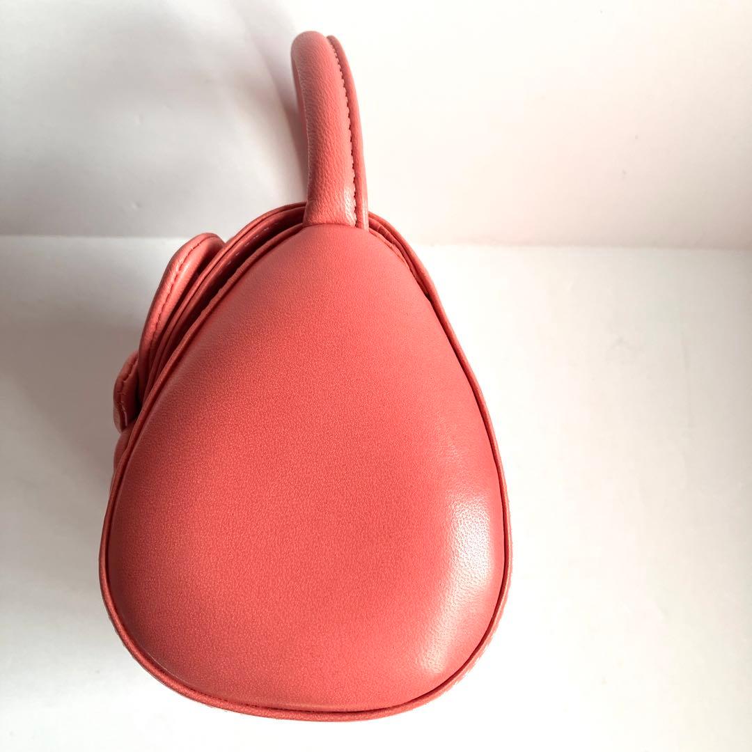 LOEWE 花モチーフ ピンクレザー ミニハンドバッグ