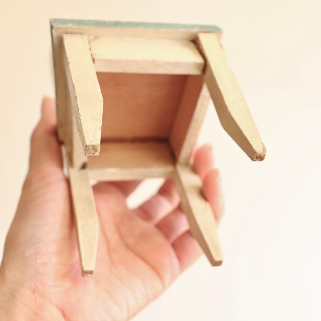 アンティーク　ドール家具　椅子　木製　ドールハウス　ミニチュア