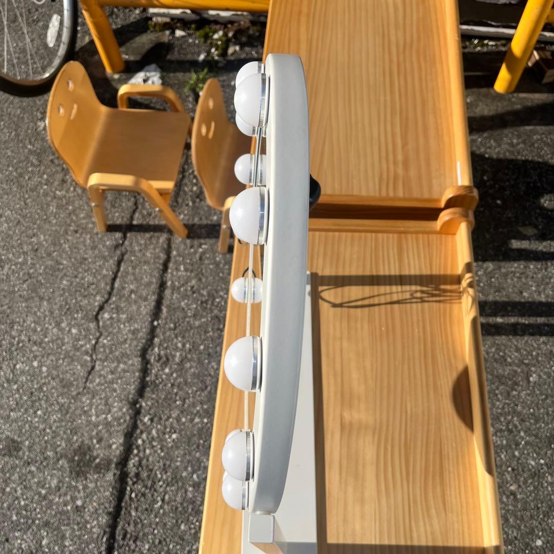 Francfranc フッツェ ハリウッドミラー ラウンド L ホワイト