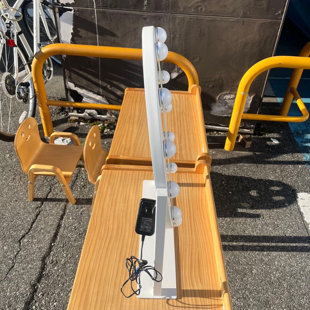 Francfranc フッツェ ハリウッドミラー ラウンド L ホワイト