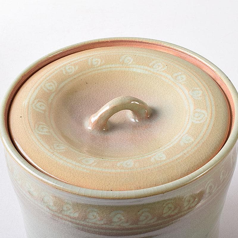 茶道具　中村与平作　青磁雲鶴　狂言袴　水指　時代箱　N　7745