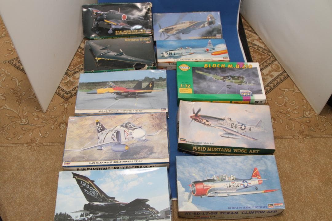 ハセガワ＆SMER　戦闘機　１０機セット（未組立・外箱に難有！1/72＆１/48