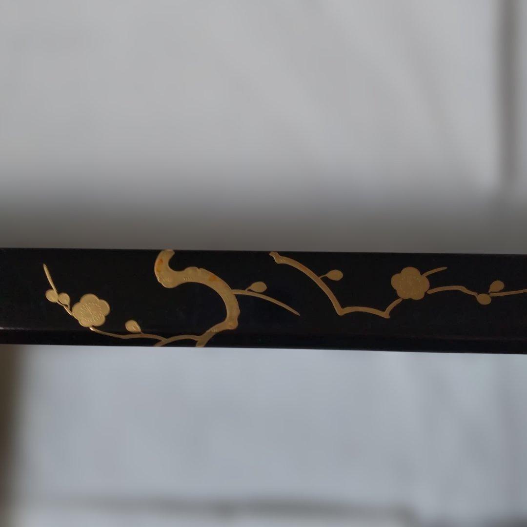 炉縁 塗師 林哲山 作『 四季草花蒔絵 』 四君子 金蒔絵 共箱 茶道具 美品