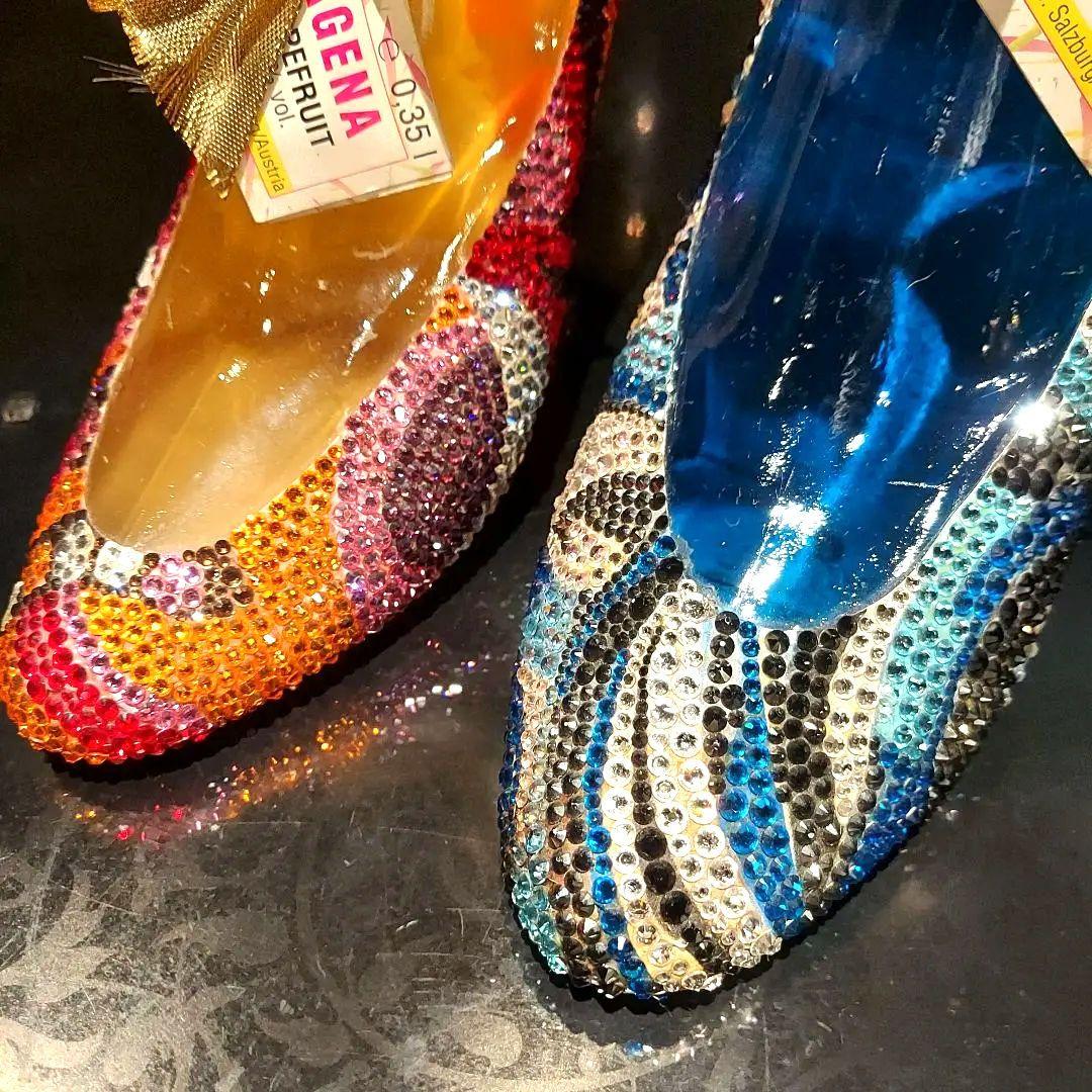 シンデレラ　2本セット　エミリオプッチ柄　スワロフスキー　リキュール　インテリア