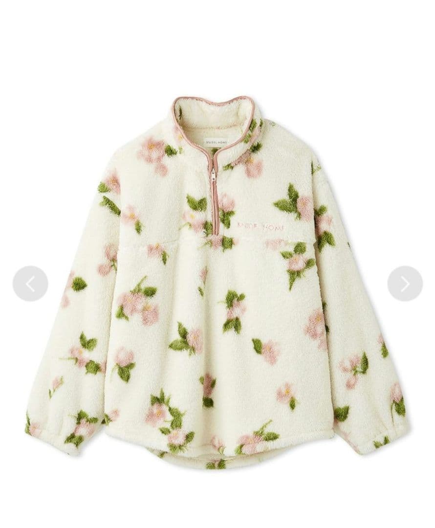 SNIDEL  ボアフリースハーフジップトップス