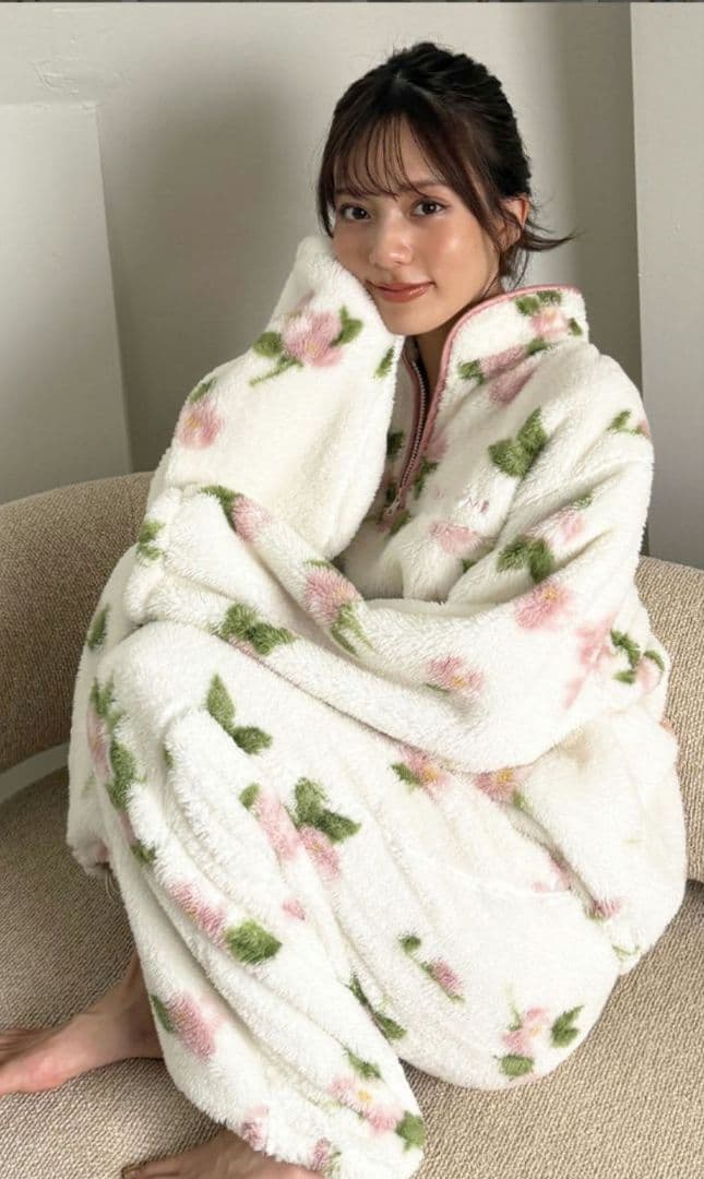 SNIDEL  ボアフリースハーフジップトップス