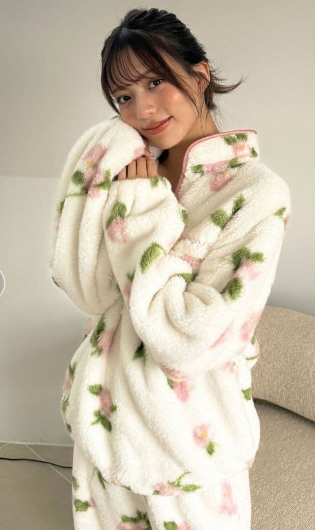 SNIDEL  ボアフリースハーフジップトップス