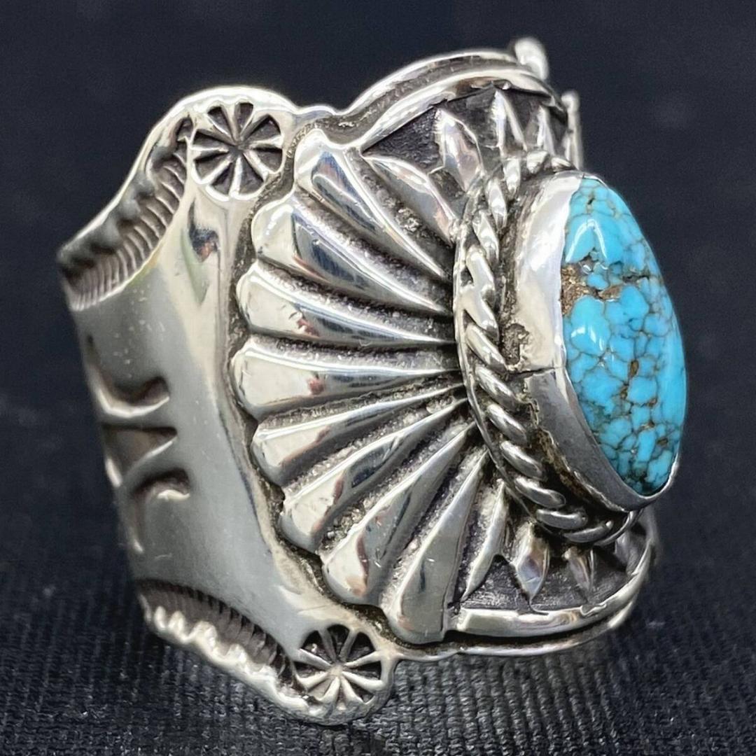 NAVAJO Sunshine Reeves キングマンターコイズリング 19号