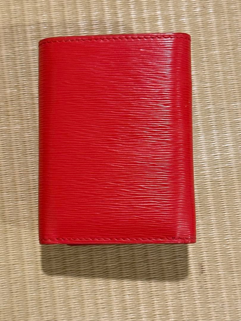 PRADA エンベロープ 三つ折り財布 レッド　美品