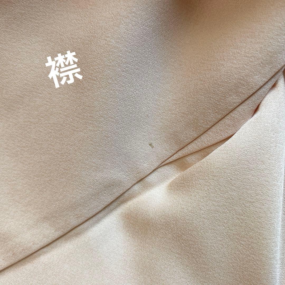 振袖フルセット　正絹　古典柄　難あり　ピンクベージュ　可愛い　m4